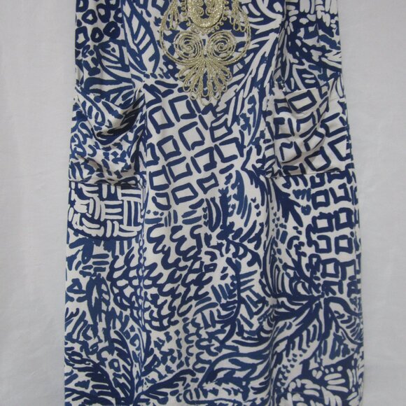 Lilly Pulitzer 2 Carlotta Homeslice Indigo Dress - Picture 4 of 8